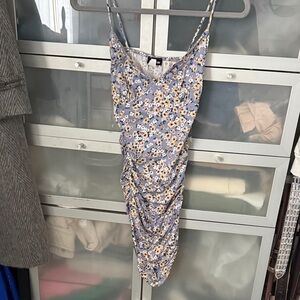 Fashion Magazine Blue Floral Mini Dress